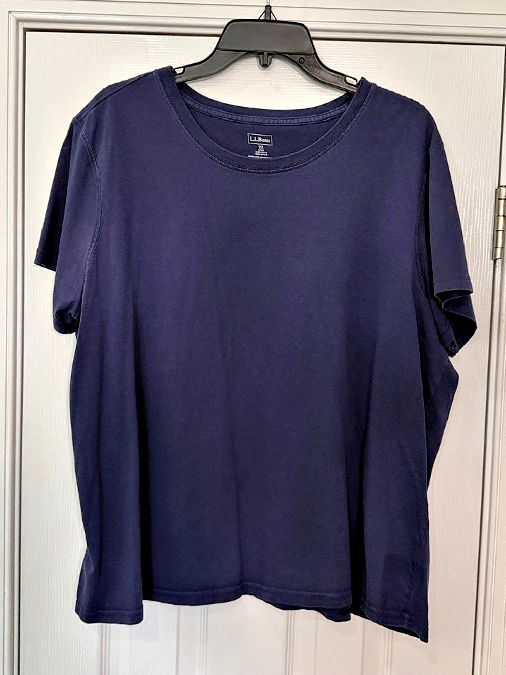 L.L.Bean Cotton Short Sleeve Tee in Blue Size 2X